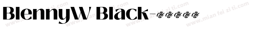 BlennyW Black字体转换